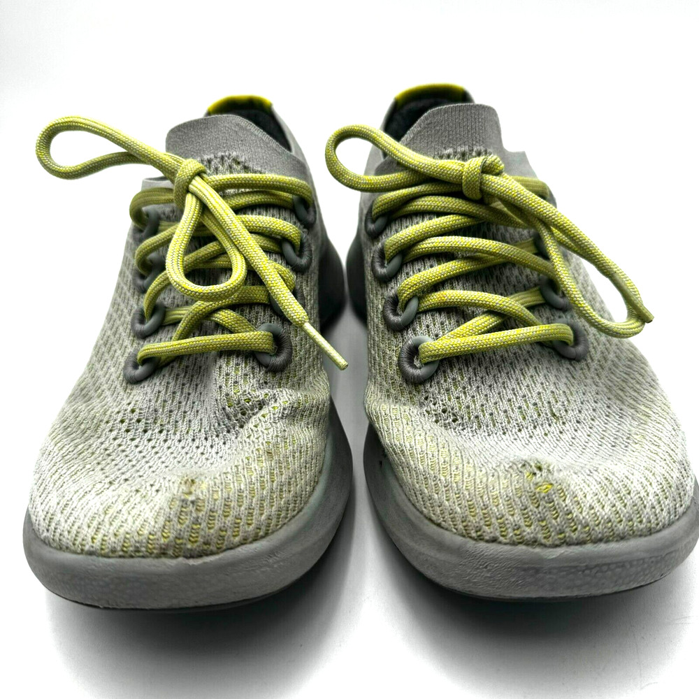 ALLBIRDS Women's size 10.5 Tree Dasher Gray Yellow Casual Running Shoes Sneakers - Picture 3 of 9